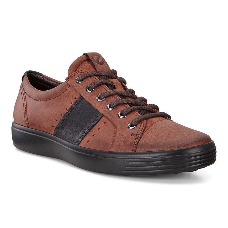 Men Casual Ecco Soft 7 M - Sneakers Brown - India BDZARN865